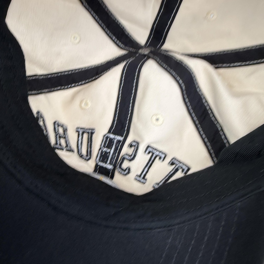 Pittsburgh Steelers Hat Cap Strap Back Mens Jaguars Cream NFL‎ Football Dad 1995 - Picture 9 of 13